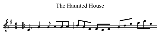 Haunted House, The  - staff notation