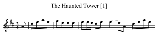 Haunted Tower [1], The - staff notation