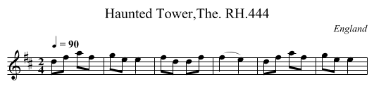 Haunted Tower,The. RH.444 - staff notation