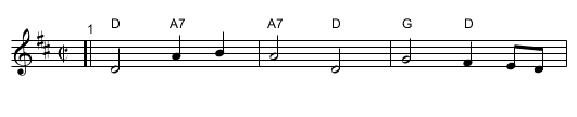 Hava Nashira - staff notation