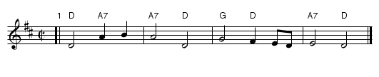 Hava Nashira - staff notation