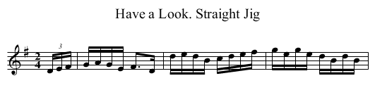 Have a Look. Straight Jig - staff notation