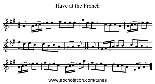 Have at the French - staff notation