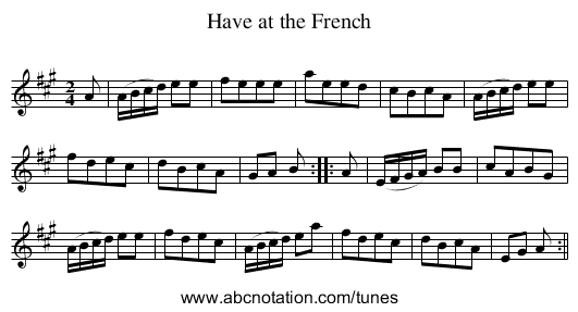 Have at the French - staff notation