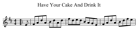 Have Your Cake And Drink It - staff notation