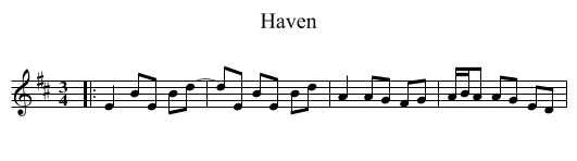 Haven - staff notation