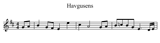 Havgusens - staff notation