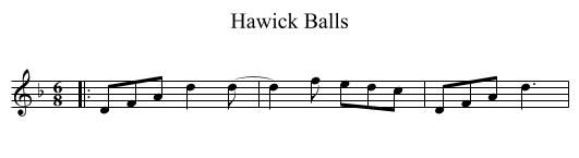 Hawick Balls - staff notation