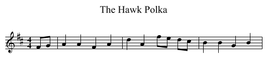 Hawk Polka, The  - staff notation