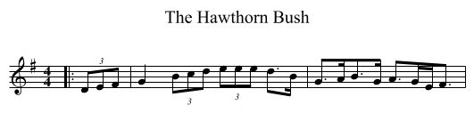 Hawthorn Bush, The  - staff notation