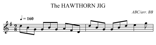 HAWTHORN JIG, The - staff notation