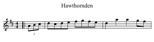 Hawthornden - staff notation