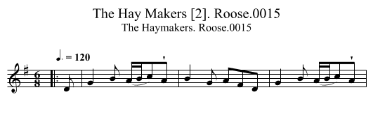 Hay Makers [2]. Roose.0015, The - staff notation