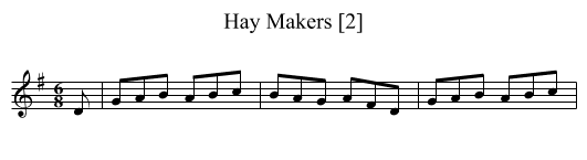 Hay Makers [2] - staff notation