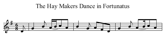 Hay Makers Dance in Fortunatus, The - staff notation