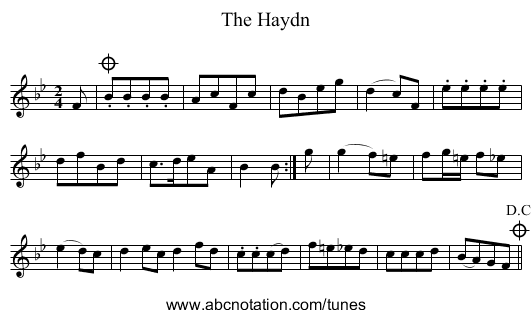 Haydn, The - staff notation