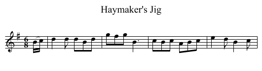 Haymaker's Jig - staff notation