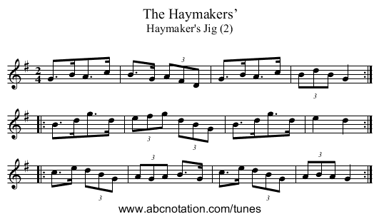 Haymakers’, The - staff notation