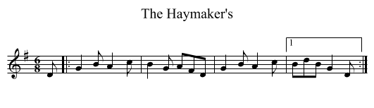 Haymaker's, The  - staff notation