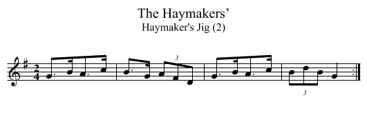 Haymakers’, The - staff notation