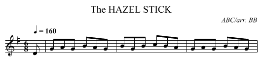 HAZEL STICK, The - staff notation