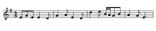 He has come back to Erin - staff notation