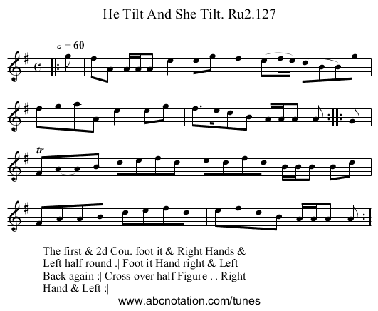 He Tilt And She Tilt. Ru2.127 - staff notation