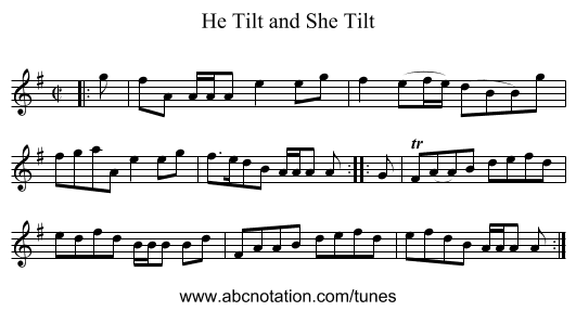 He Tilt and She Tilt - staff notation