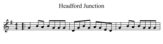 Headford Junction - staff notation