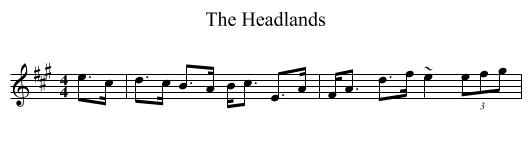 Headlands, The  - staff notation