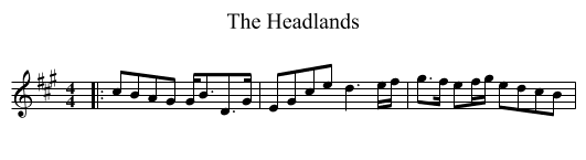 Headlands, The  - staff notation