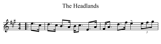 Headlands, The  - staff notation