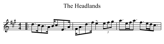 Headlands, The  - staff notation