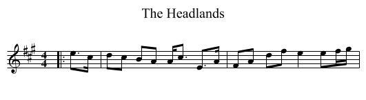 Headlands, The  - staff notation