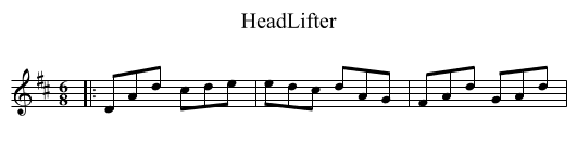 HeadLifter - staff notation