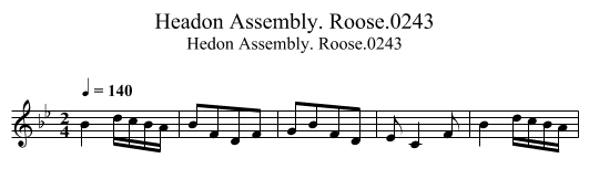 Headon Assembly. Roose.0243 - staff notation