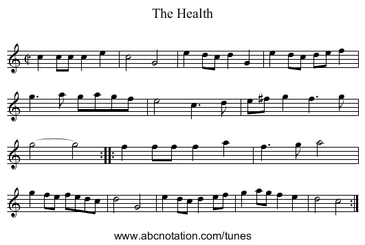 Health, The - staff notation