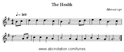 Health, The - staff notation