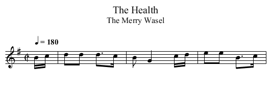 Health, The  - staff notation