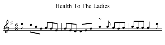 Health To The Ladies - staff notation