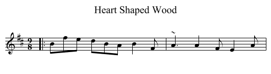 Heart Shaped Wood - staff notation
