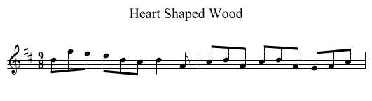 Heart Shaped Wood - staff notation