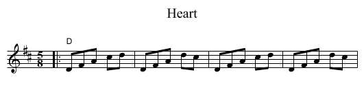 Heart - staff notation
