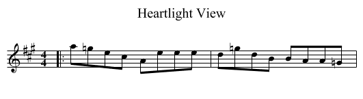 Heartlight View - staff notation