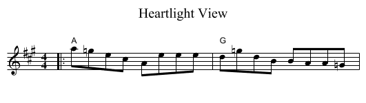 Heartlight View - staff notation