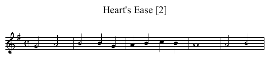 Heart's Ease [2] - staff notation