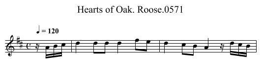 Hearts of Oak. Roose.0571 - staff notation