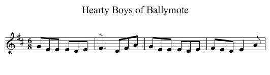 Hearty Boys of Ballymote - staff notation