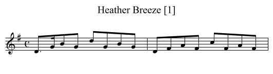 Heather Breeze [1] - staff notation