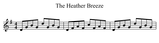 Heather Breeze, The  - staff notation